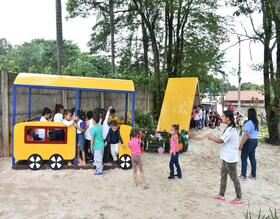 Escola municipal de educação infantil ganha espaço interativo para os alunos
