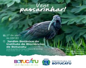 Abril no Jardim Botânico: Vem Passarinhar com a Gente em Botucatu