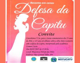 “Reconto em Cenas – Defesa da Capitu” será realizado na Pinacoteca nesta quarta-feira, 9