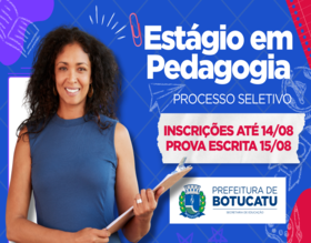 Educação abre inscrições para cadastro reserva de estágio em Pedagogia