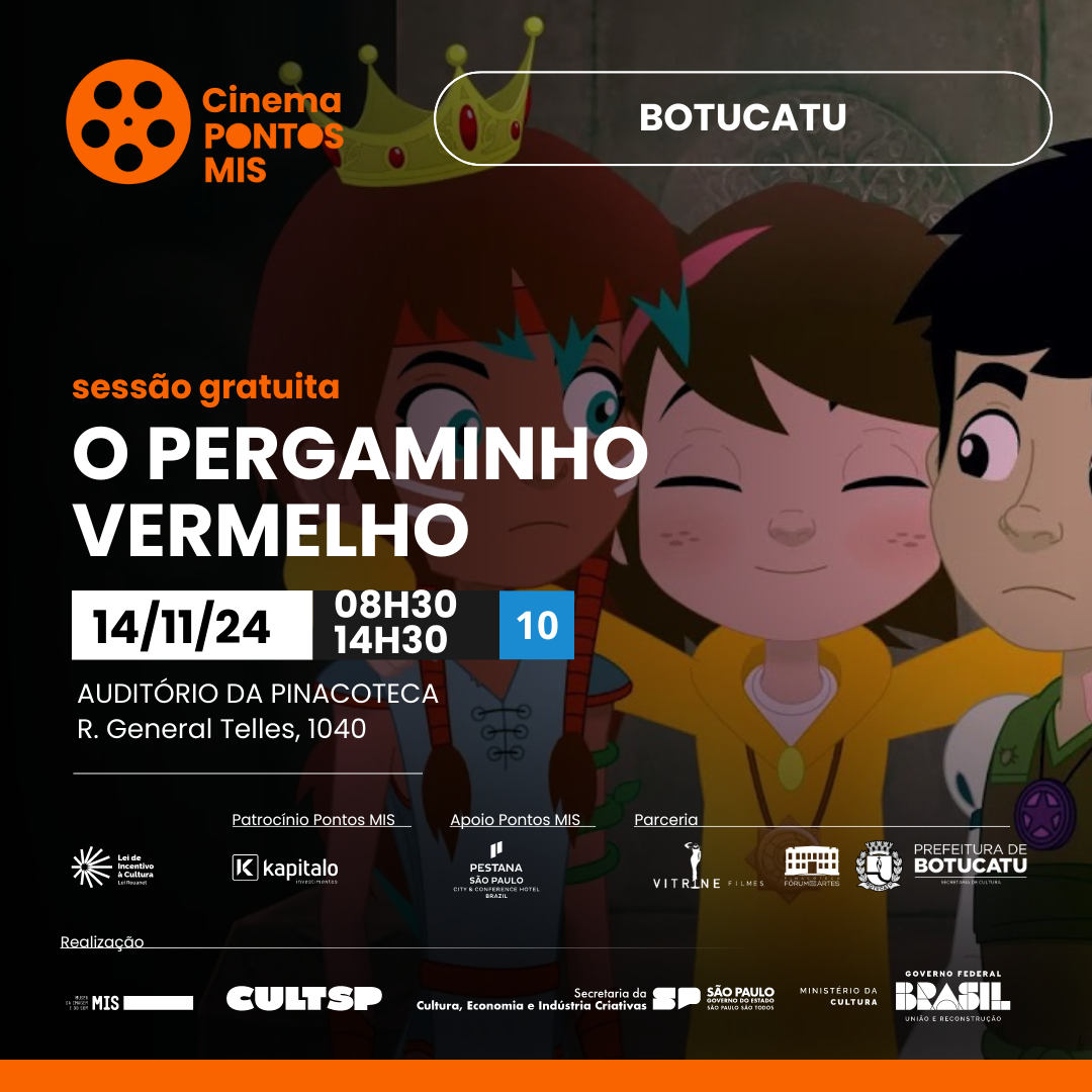 Filme O Pergaminho Vermelho será exibido na Sessão Pontos MIS no Auditório da Pinacoteca