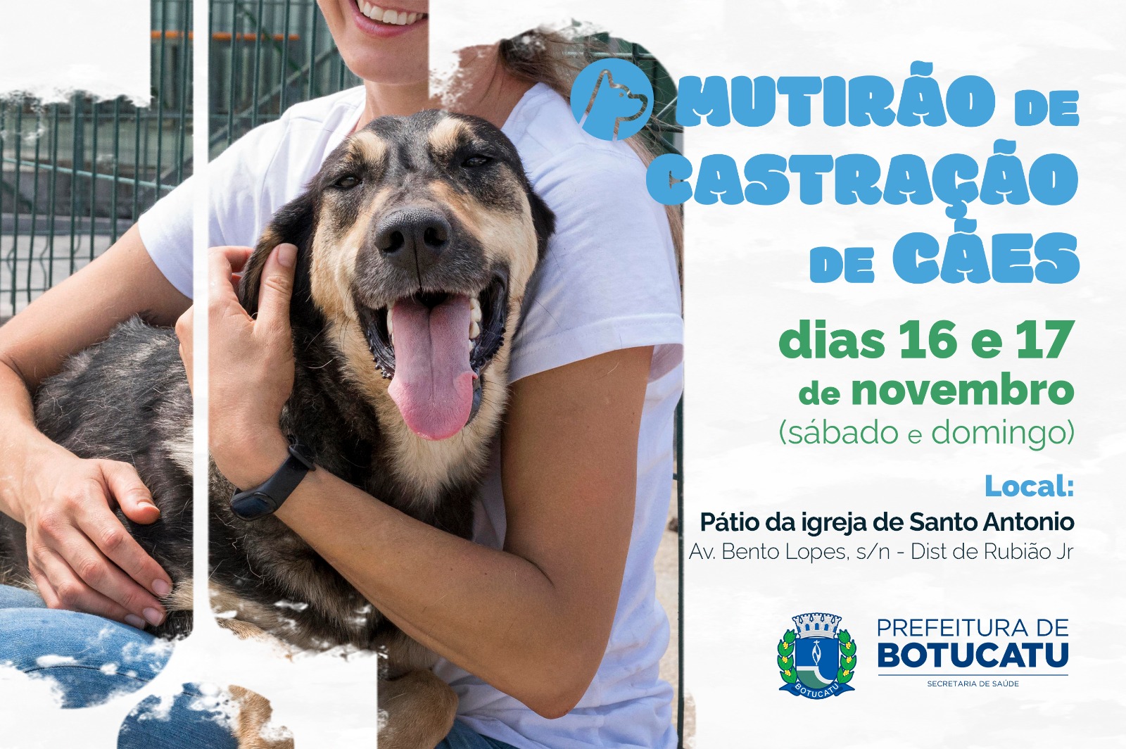 Prefeitura realizará mutirão de castração gratuita para cães em Rubião Júnior