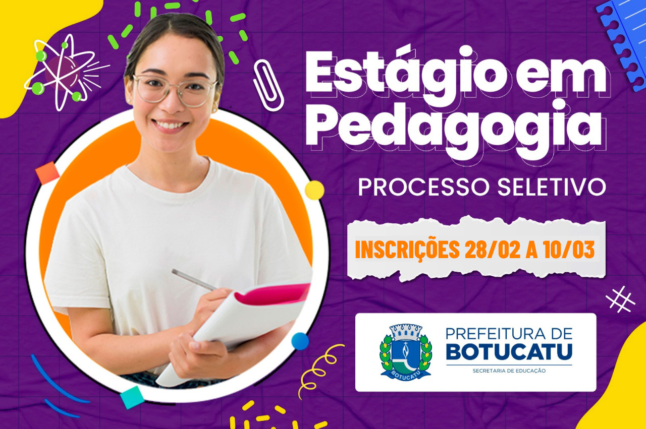 Educação está com inscrições abertas para estágio em Pedagogia
