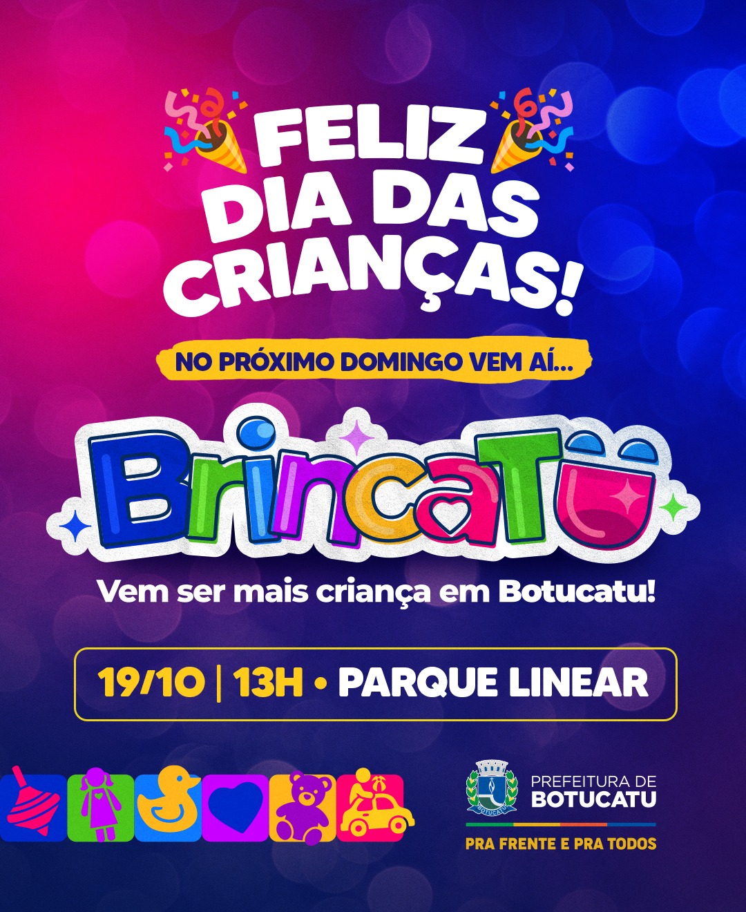 Brincatu: Venha comemorar o Dia das Crianças no Parque Linear