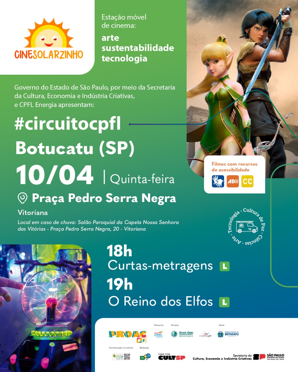 Cultura traz a Botucatu CineSolarzinho com exibições gratuitas