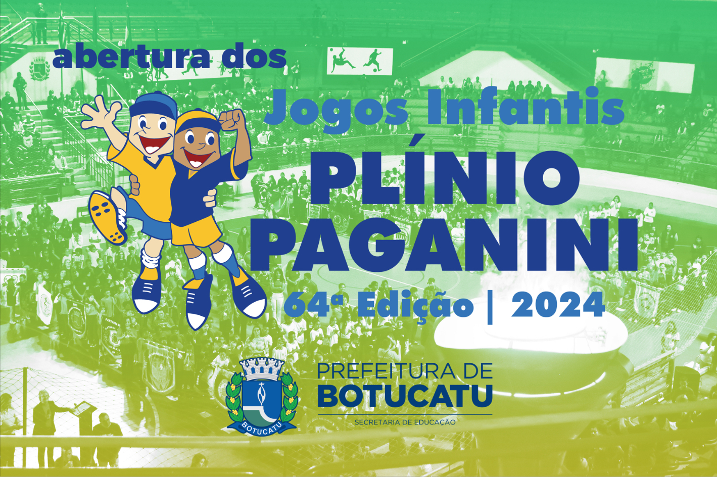 Abertura dos Jogos Infantis Plínio Paganini será nesta sexta-feira - 13 de setembro