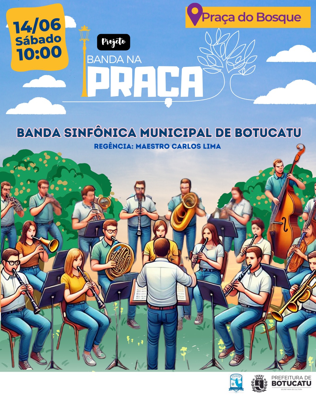 Projeto Banda na Praça terá uma nova edição neste sábado, 14
