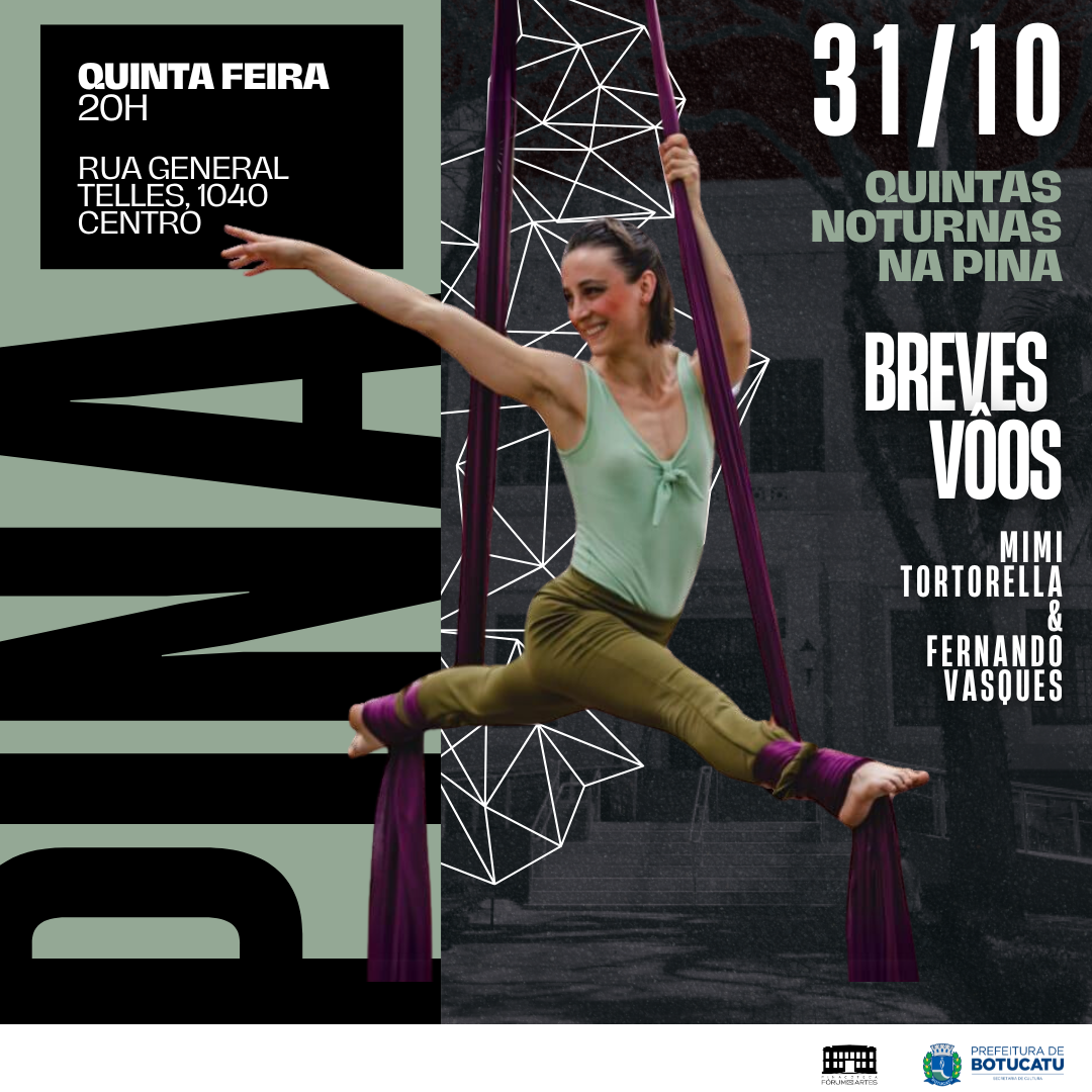 Quintas Noturnas na Pinacoteca apresenta o espetáculo Breves Vôos