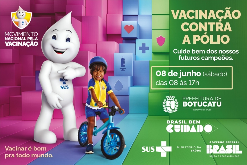 Unidades de Saúde estarão abertas no próximo sábado para Vacinação contra Poliomielite