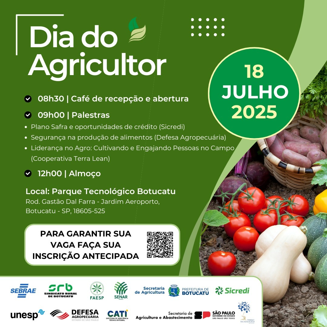 Prefeitura de Botucatu, Sebrae-SP, e parceiros celebram o Dia do Agricultor